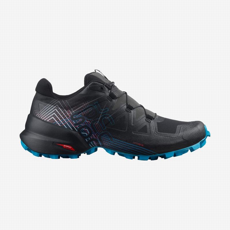 SALOMON Philippines - Men's Trail Running Shoes - Black/Red | 123780-TES